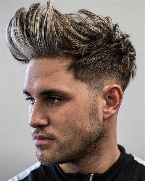 faux hawk taper fade